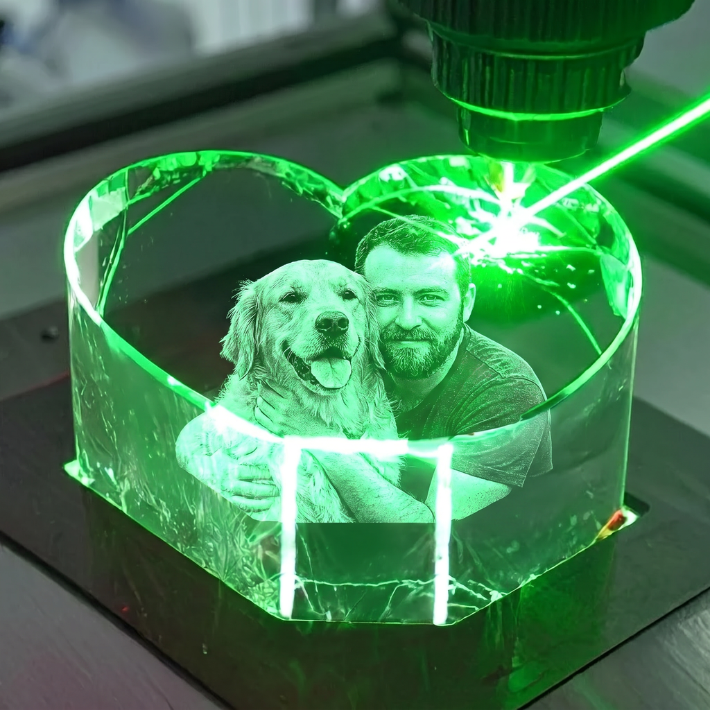 3D MEMORY CRYSTAL™ - TABLETOP - RECTANGLE - VALENTINE'S DAY