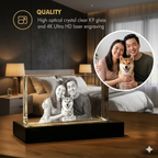 3D MEMORY CRYSTAL™ - TABLETOP - RECTANGLE - VALENTINE'S DAY