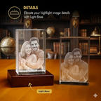 3D MEMORY CRYSTAL™ - TABLETOP - RECTANGLE - VALENTINE'S DAY