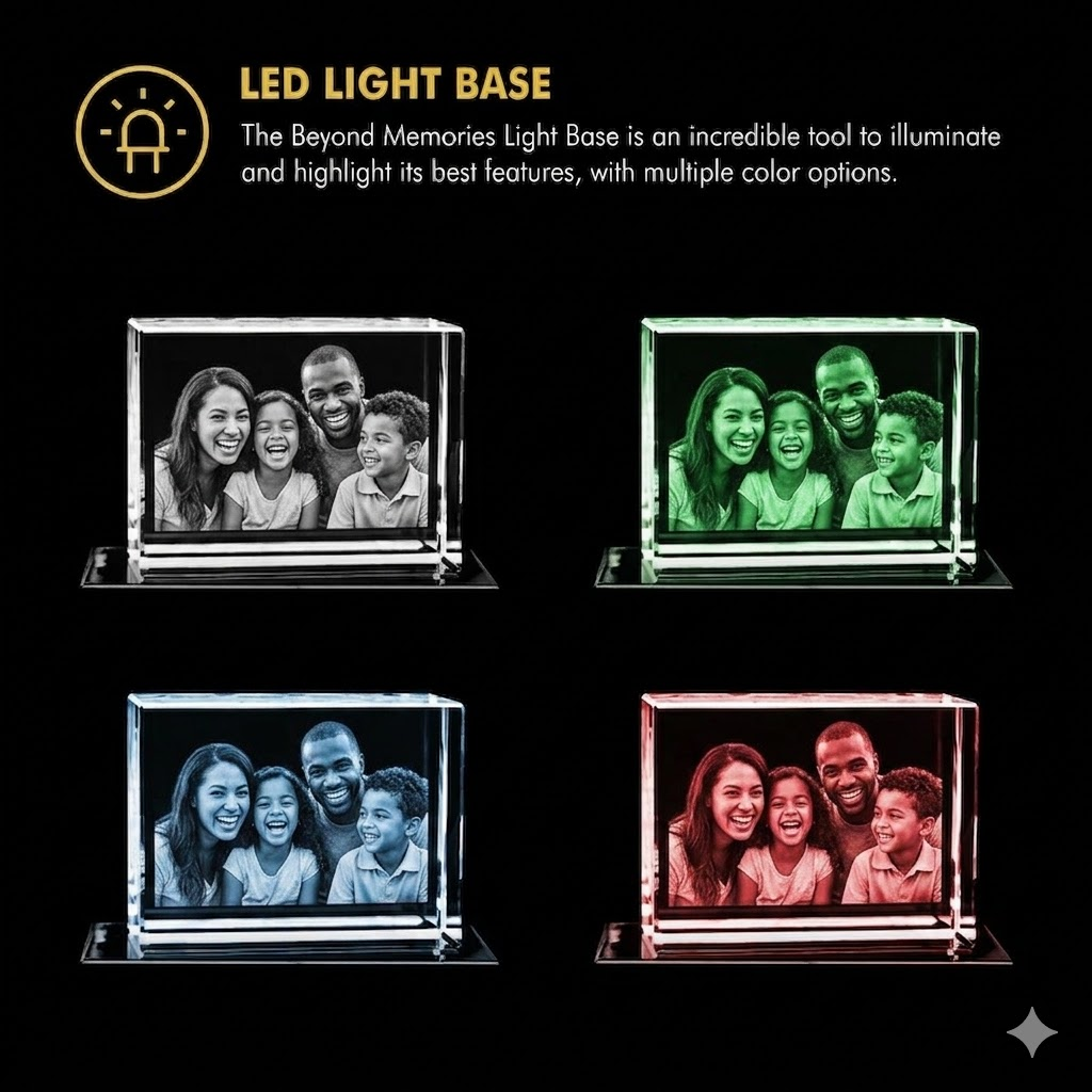 3D MEMORY CRYSTAL™ - TABLETOP - RECTANGLE - VALENTINE'S DAY